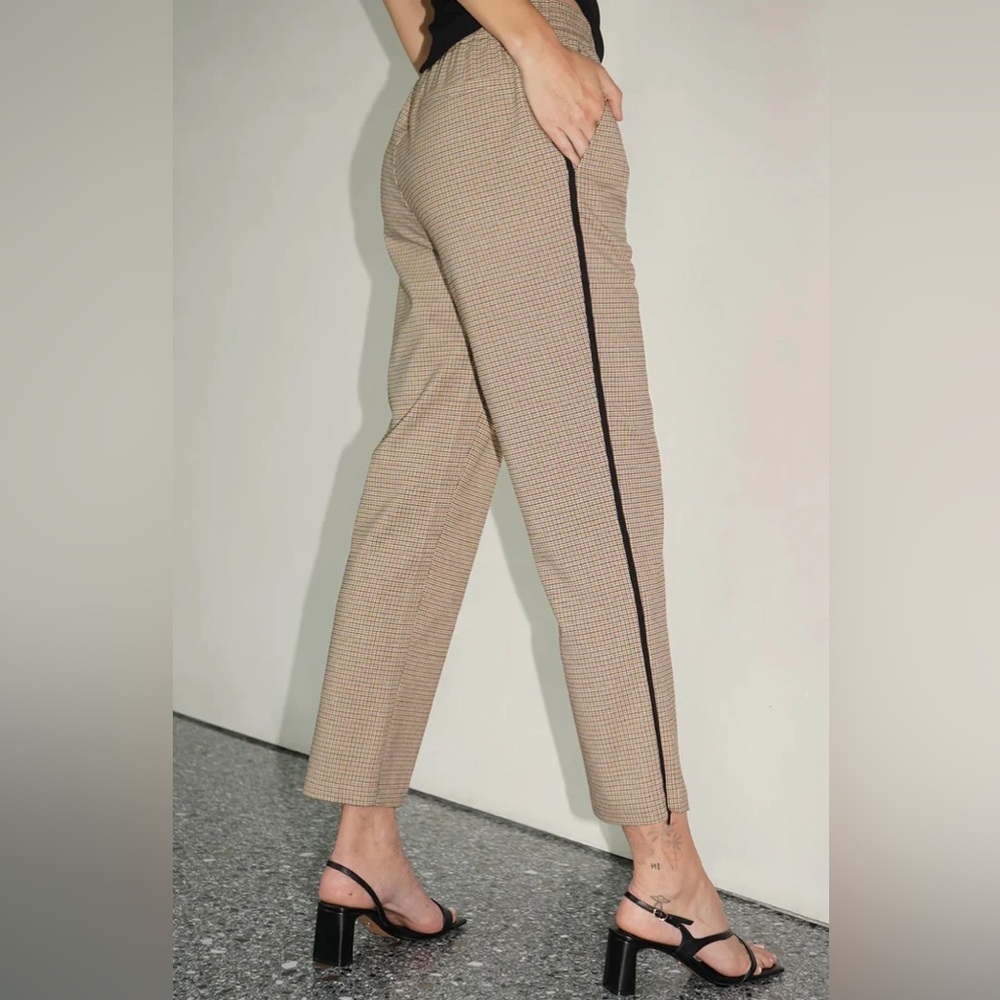 LNA Tan Checkered Trousers